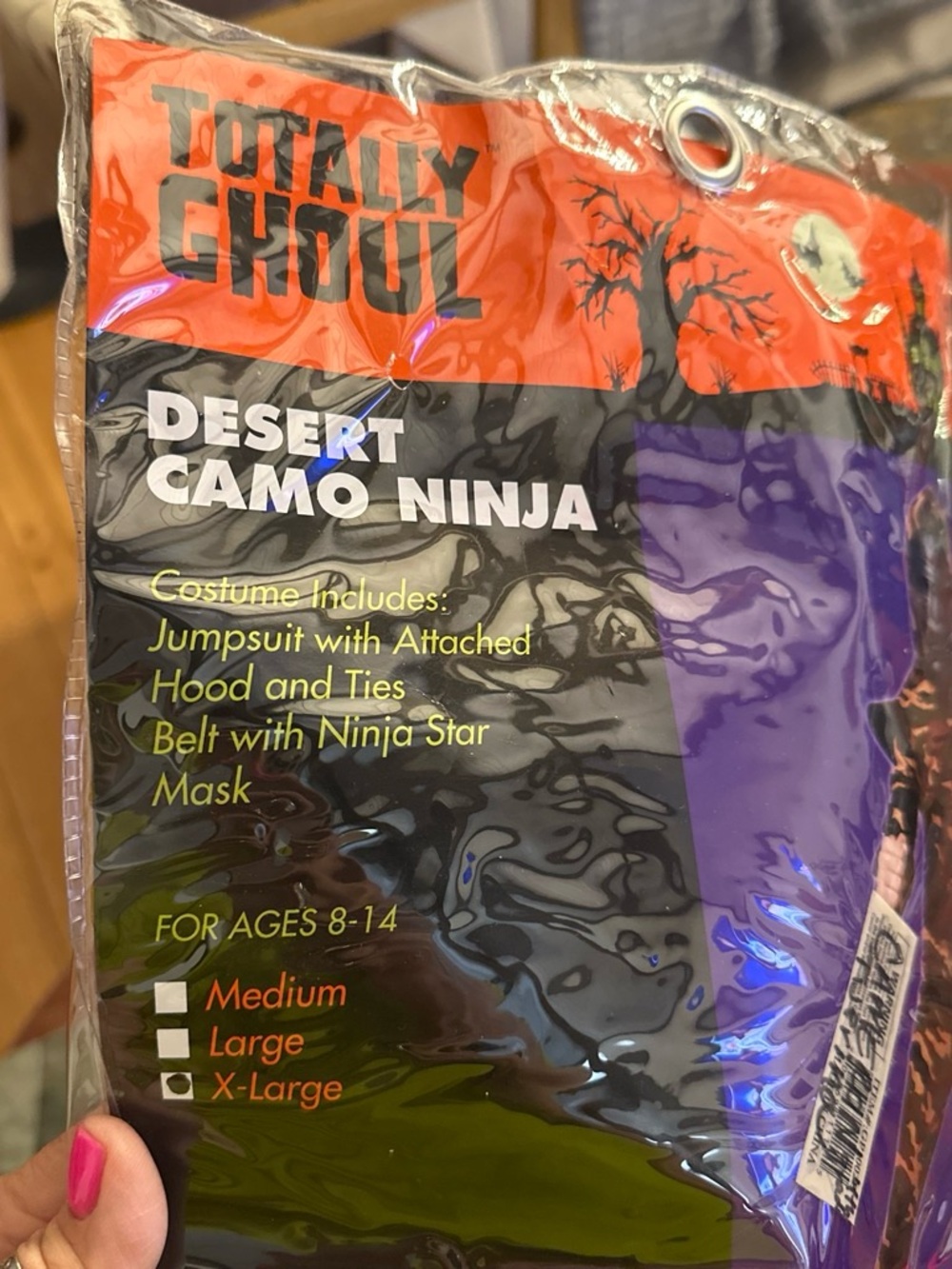 Desert Camo Ninja Kids Costume - Purple